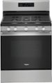 Front Zoom. Whirlpool - 5.0 Cu. Ft. Freestanding Gas Convection Range with Self-Cleaning - Stainless steel.
