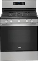 Whirlpool - 5.0 Cu. Ft. Freestanding Gas Convection Range with Self-Cleaning - Stainless steel - Front_Zoom