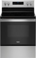 Whirlpool - 5.3 Cu. Ft. Freestanding Electric Convection Range with Self-High Heat Cleaning Method and Frozen Bake - Stainless steel - Front_Zoom