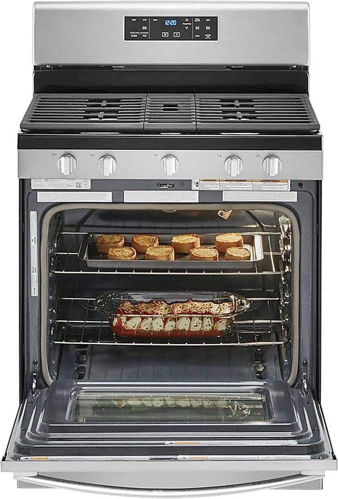 Alt View 12. Whirlpool - 5.0 Cu. Ft. Freestanding Gas Range with Self-Cleaning and SpeedHeat Burner - Stainless Steel.