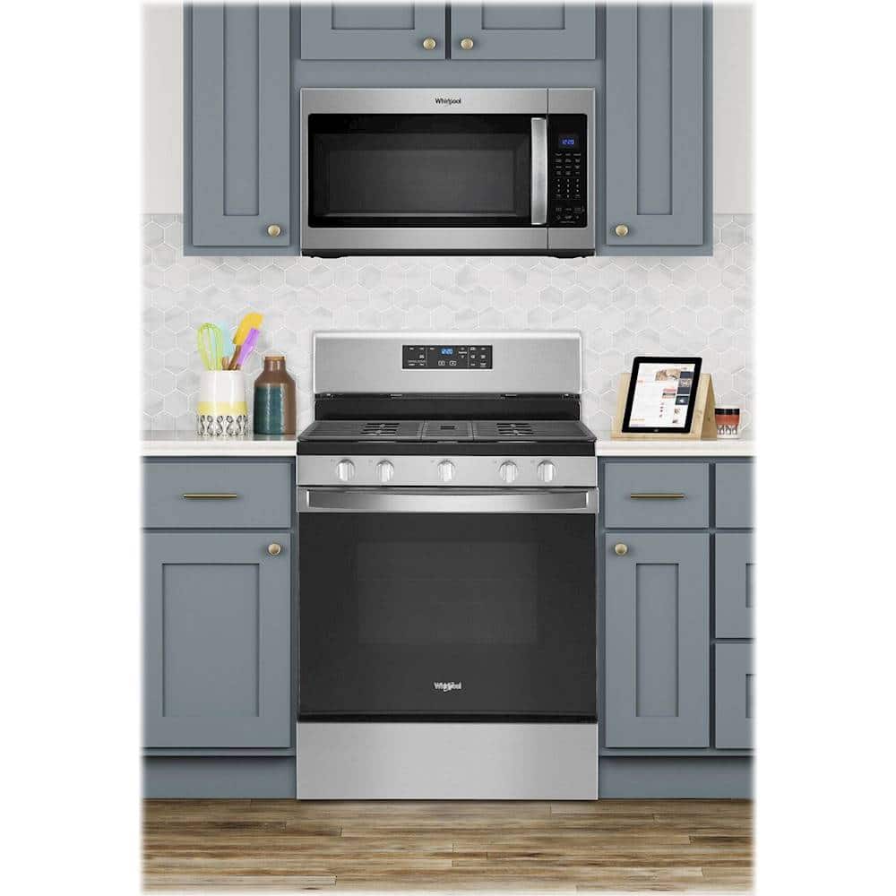 Alt View 17. Whirlpool - 5.0 Cu. Ft. Freestanding Gas Range with Self-Cleaning and SpeedHeat Burner - Stainless Steel.