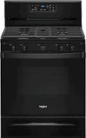 Whirlpool - 5.0 Cu. Ft. Freestanding Gas Range with Self-Cleaning and SpeedHeat Burner - Black - Front_Zoom