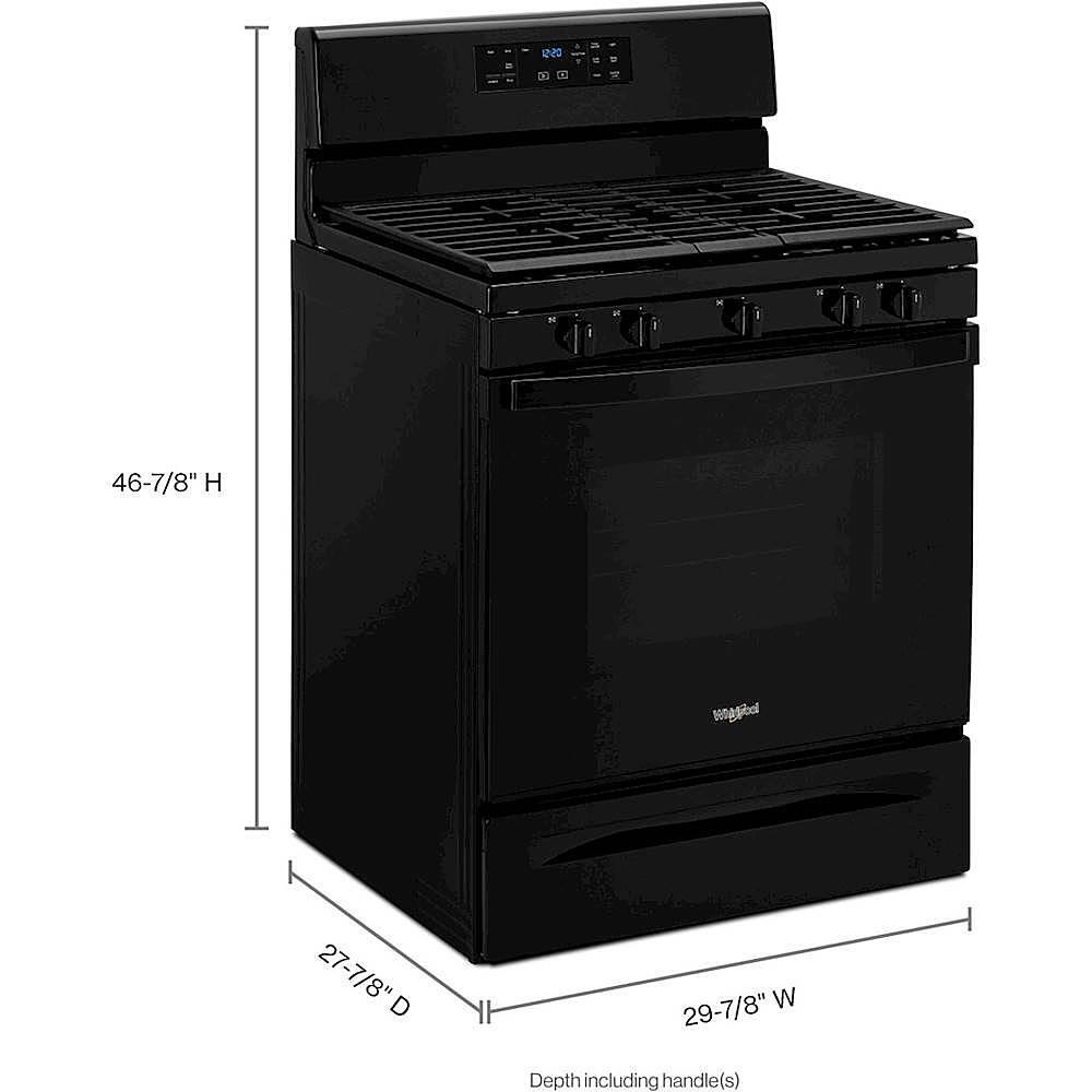 Alt View 13. Whirlpool - 5.0 Cu. Ft. Freestanding Gas Range with Self-Cleaning and SpeedHeat Burner - Black.