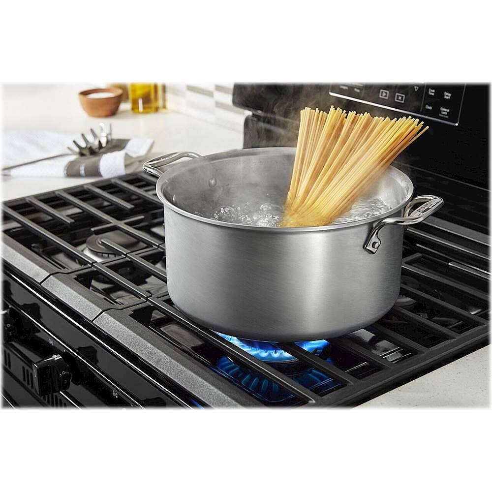 Alt View 18. Whirlpool - 5.0 Cu. Ft. Freestanding Gas Range with Self-Cleaning and SpeedHeat Burner - Black.