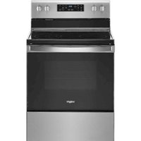 Whirlpool - 5.3 Cu. Ft. Freestanding Electric Range with Self-Cleaning and Frozen Bake - Stainless steel - Front_Zoom