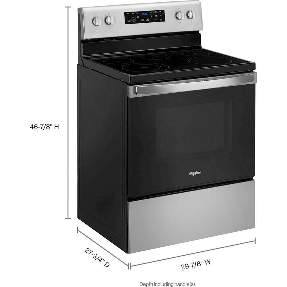 Alt View 14. Whirlpool - 5.3 Cu. Ft. Freestanding Electric Range with Self-Cleaning and Frozen Bake - Fingerprint Resistant Stainless Steel.