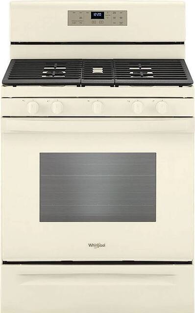 Whirlpool 5 0 Cu Ft Freestanding Gas Range With Self Cleaning And Speedheat Burner Biscuit Wfg525s0jt Best Buy
