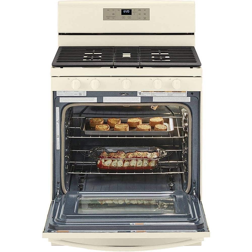 Alt View 12. Whirlpool - 5.0 Cu. Ft. Freestanding Gas Range with Self-Cleaning and SpeedHeat Burner - Biscuit.