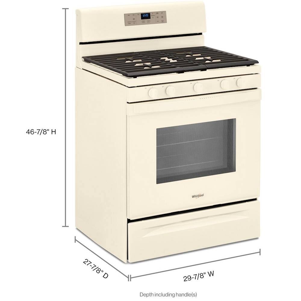 Alt View 14. Whirlpool - 5.0 Cu. Ft. Freestanding Gas Range with Self-Cleaning and SpeedHeat Burner - Biscuit.