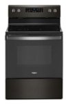 Front. Whirlpool - 5.3 Cu. Ft. Freestanding Electric Range with Self-Cleaning and Frozen Bake - Black Stainless Steel.
