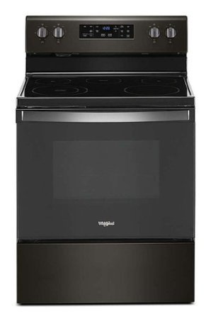 Whirlpool - 5.3 Cu. Ft. Freestanding Electric Range with Self-Cleaning and Frozen Bake - Black Stainless Steel
