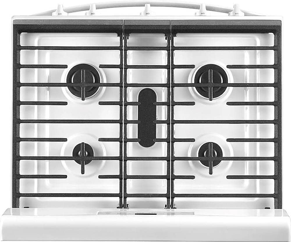 Alt View 12. Whirlpool - 5.0 Cu. Ft. Freestanding Gas Range with Self-Cleaning and SpeedHeat Burner - White.