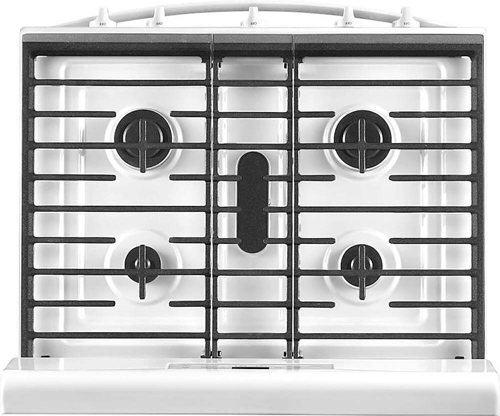 Alt View 12. Whirlpool - 5.0 Cu. Ft. Freestanding Gas Range with Self-Cleaning and SpeedHeat Burner - White.