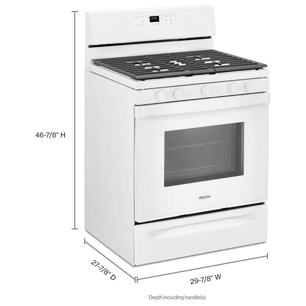 Alt View 15. Whirlpool - 5.0 Cu. Ft. Freestanding Gas Range with Self-Cleaning and SpeedHeat Burner - White.