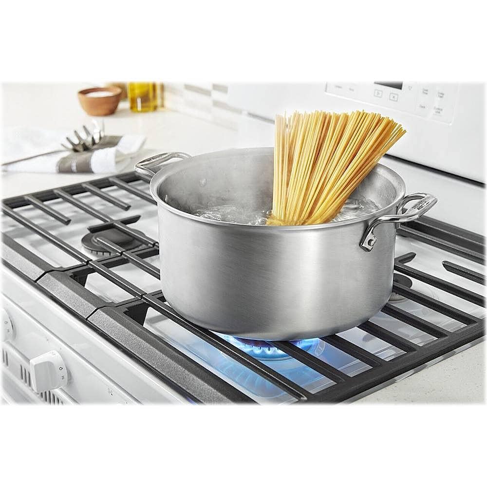 Alt View 18. Whirlpool - 5.0 Cu. Ft. Freestanding Gas Range with Self-Cleaning and SpeedHeat Burner - White.