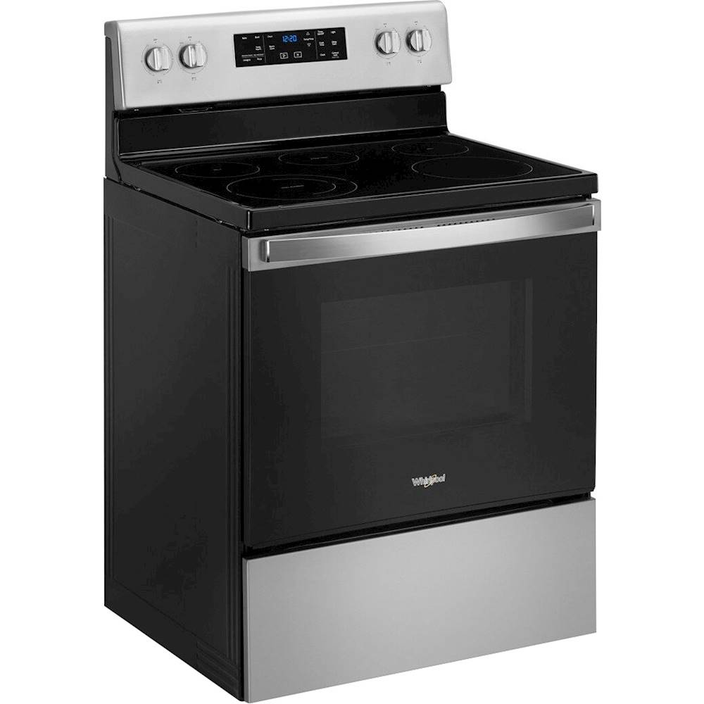 Angle View: Viking - 3 Series 4.7 Cu. Ft. Freestanding Electric True Convection Range with Self-Cleaning - Cast black