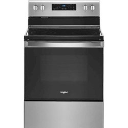 Whirlpool - 5.3 Cu. Ft. Freestanding Electric Range with Self-Cleaning and Frozen Bake - Stainless steel - Front_Zoom
