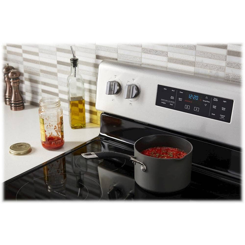 Alt View 17. Whirlpool - 5.3 Cu. Ft. Freestanding Electric Range with Self-Cleaning and Frozen Bake - Stainless Steel.