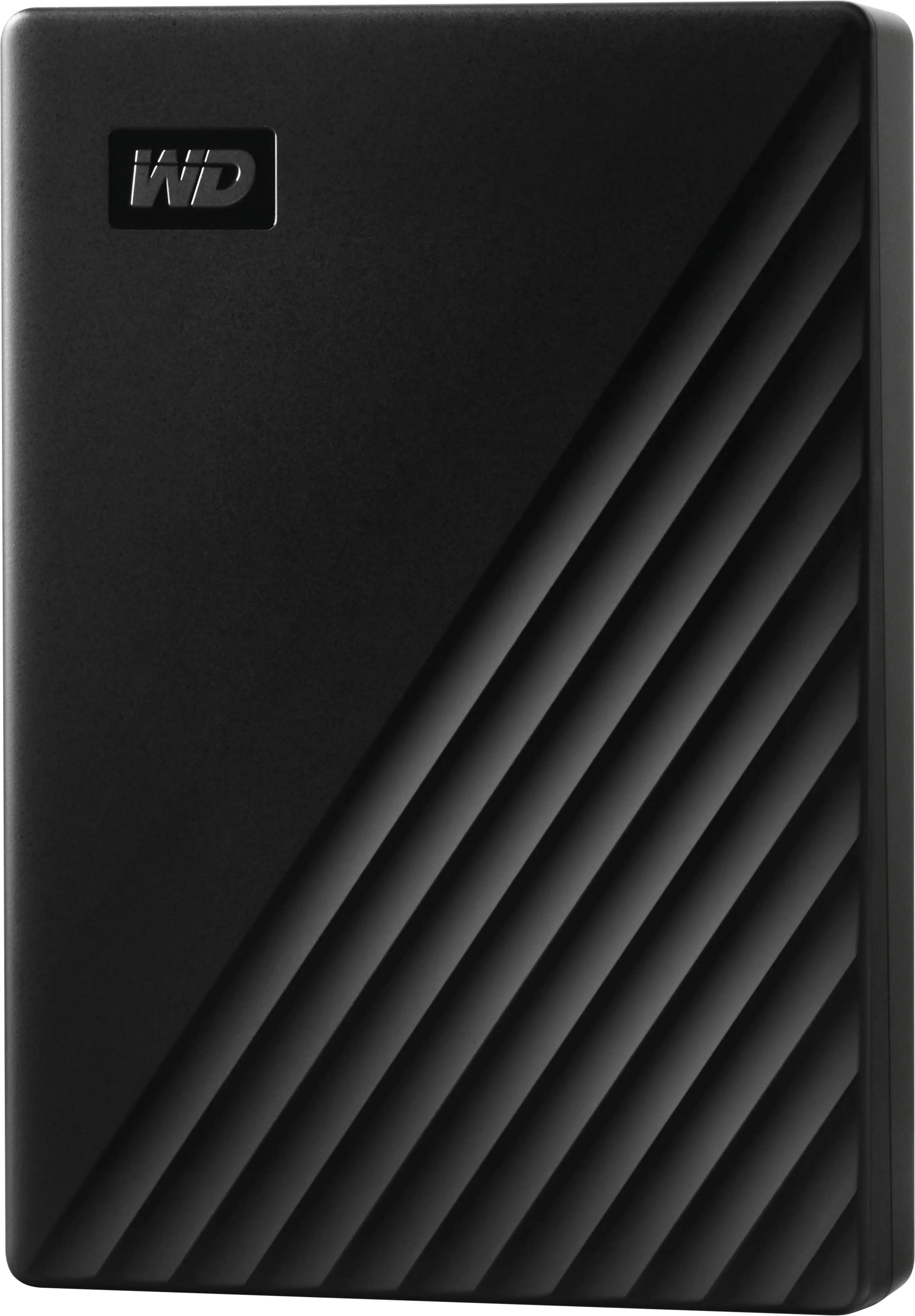 Front. WD - My Passport 5TB External USB 3.0 Portable Hard Drive - Black.