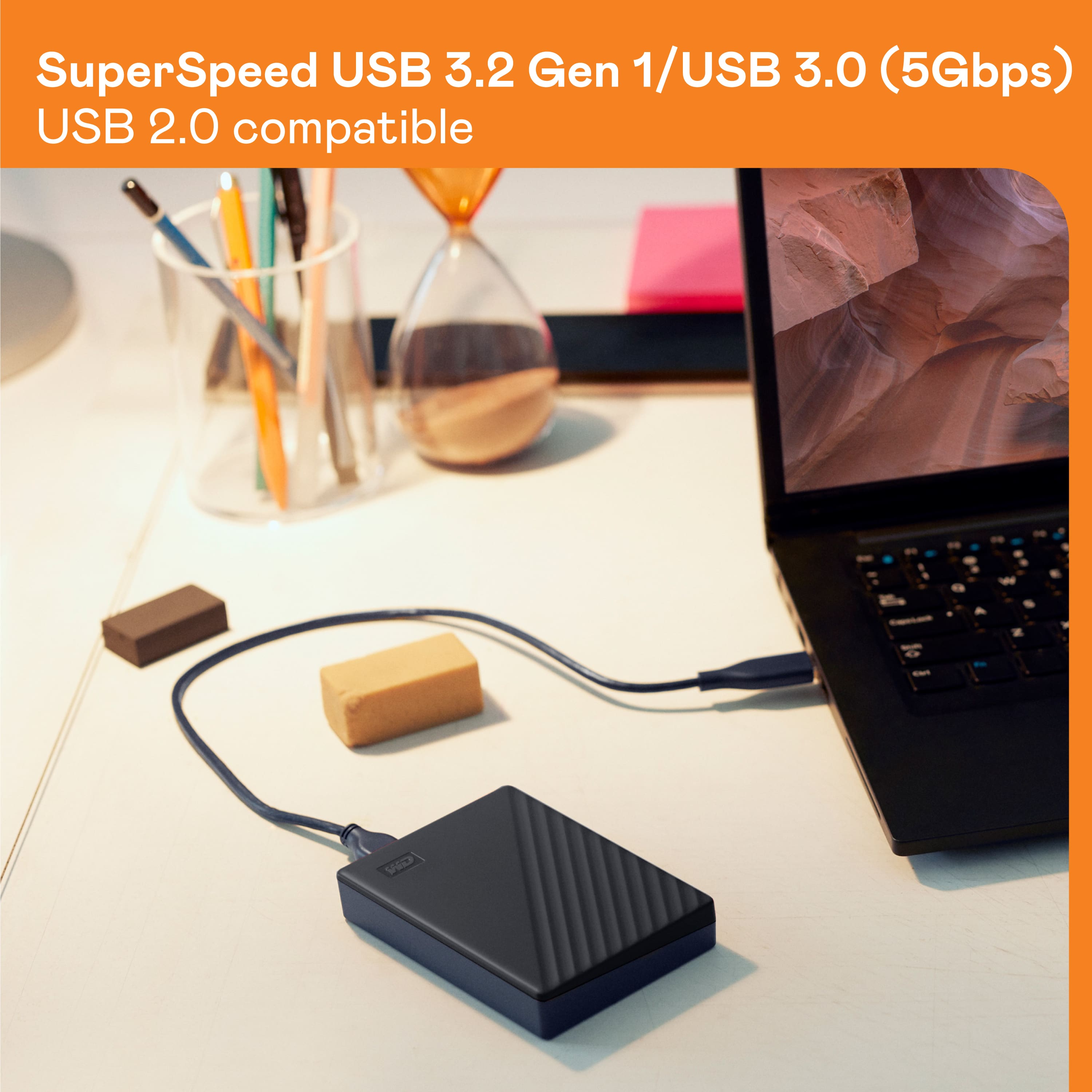 SuperSpeed USB 3.2 Gen 1/USB 3.0 (5Gbps) USB 2.0 compatible - - - WD