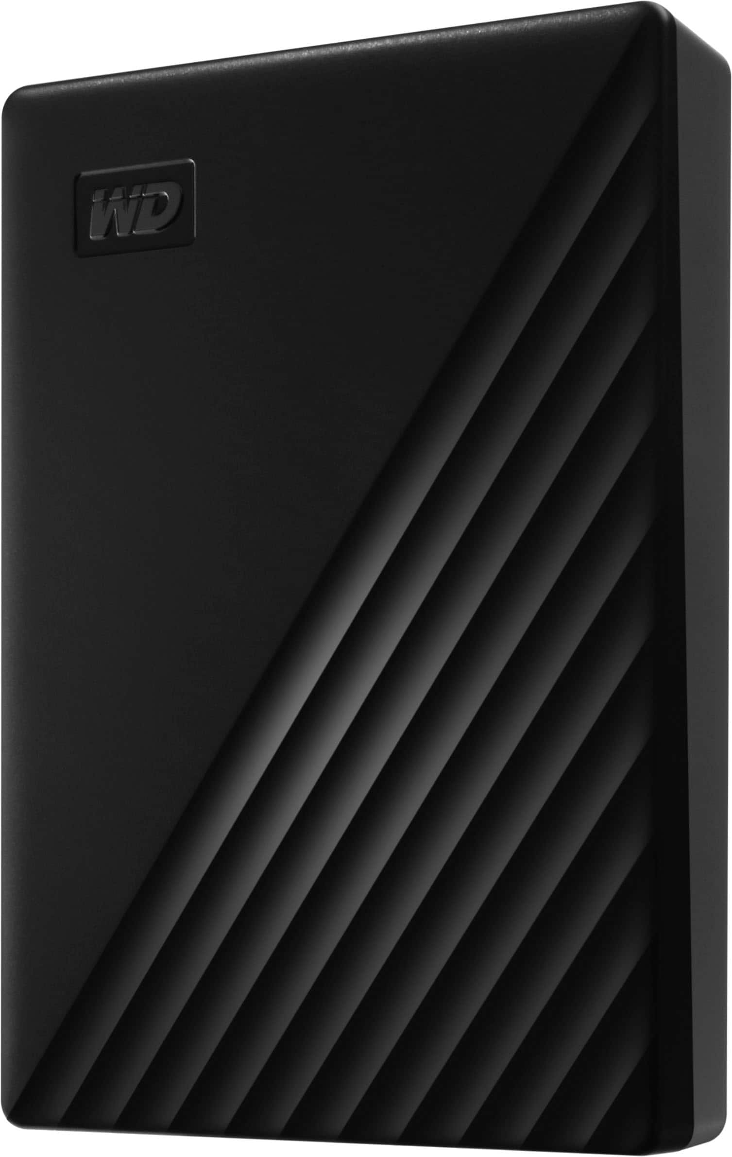 Alt View 1. WD - My Passport 5TB External USB 3.0 Portable Hard Drive - Black.