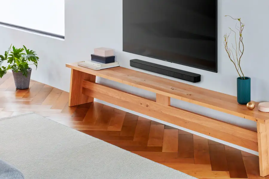 Alt View 13. Sony - HTS100F 2.0 Channel Soundbar with Bass Reflex Speaker - Black.
