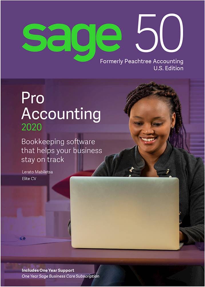 Front. Sage - 50 Pro Accounting 2020.