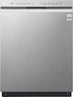 LG - 24" Front-Control Built-In Dishwasher with Stainless Steel Tub, QuadWash, 48 dBa - Stainless steel - Front_Zoom