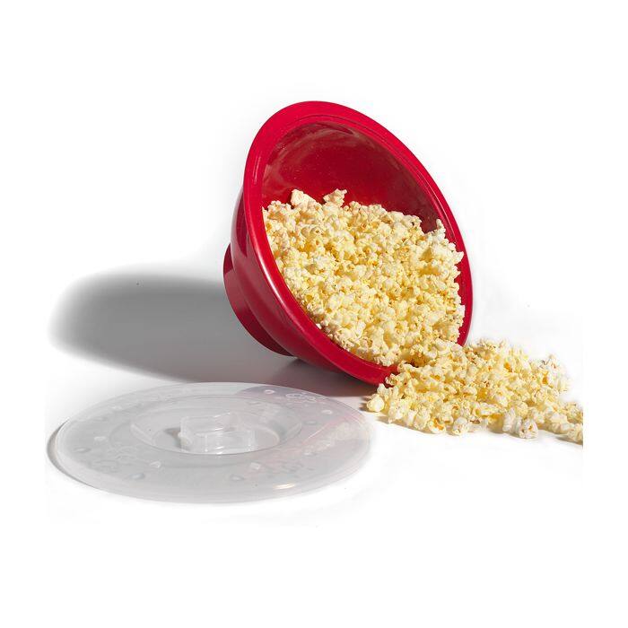 Alt View 2. Norpro - Microwave Popcorn Popper with Lid, 10.5-Inch, Red - Red.