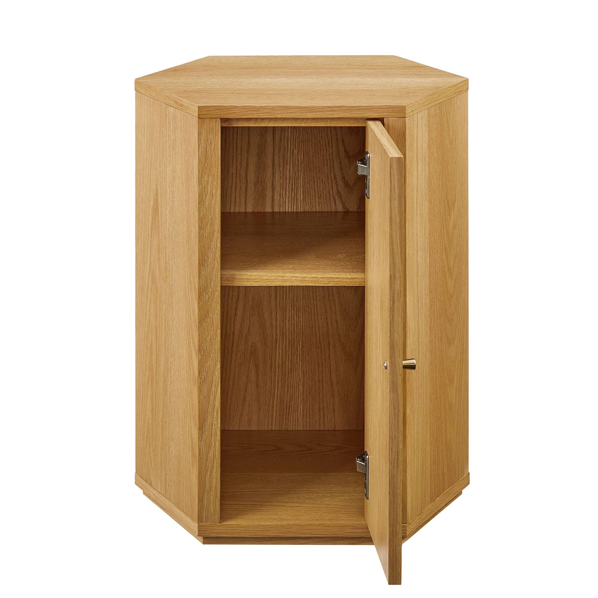 Alt View 6. Modway - Kade Faceted Wood Side Table by Modway - Natural.