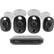 Front. Swann - 4-Channel, 4-Camera Indoor/Outdoor Wired 4K UHD 1TB DVR Surveillance System - Black/White.