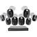 Front. Swann - 16-Channel, 8-Camera Indoor/Outdoor Wired 2160p 2TB DVR Surveillance System - Black/White.