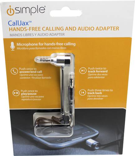 iSimple - Call Jax 3.5mm-to-3.5mm Audio Connection Cable - Black - Larger Front