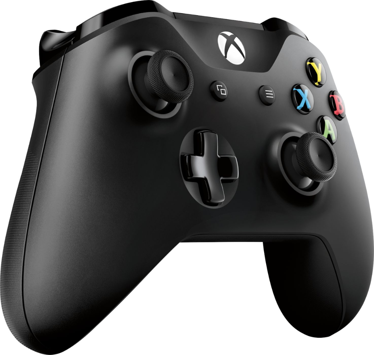Angle View: Microsoft - Geek Squad Certified Refurbished Wireless Controller for Xbox One and Windows 10 - Black