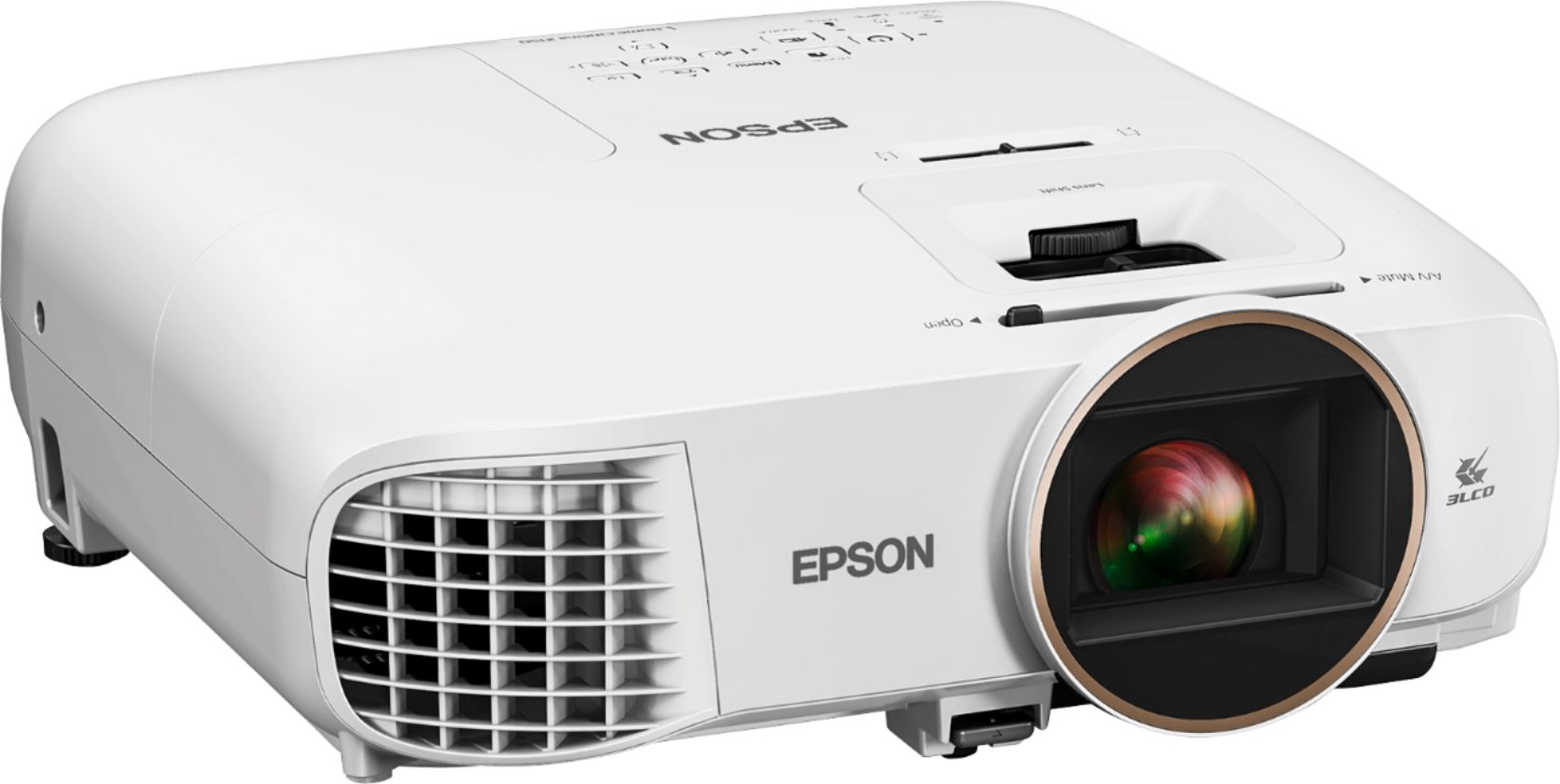 Angle View: Epson - Refurbished Home Cinema 2150 1080p Wireless 3LCD Projector - White