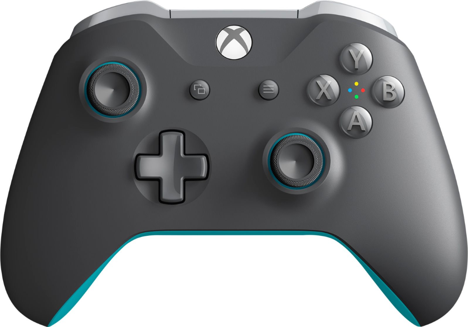 Best Buy Microsoft Geek Squad Certified Refurbished Wireless Controller For Xbox One And Windows 10 Gray Blue Gsrf Wl3