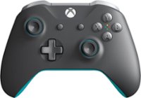 Front Zoom. Microsoft - Geek Squad Certified Refurbished Wireless Controller for Xbox One and Windows 10 - Gray/Blue.