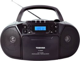 Toshiba - CD-RW/CD-R/CD-DA Boombox with AM/FM Radio - Black - Front_Zoom