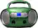 Front. Toshiba - CD/CD-R/CD-RW Boombox with AM/FM Radio - Green.