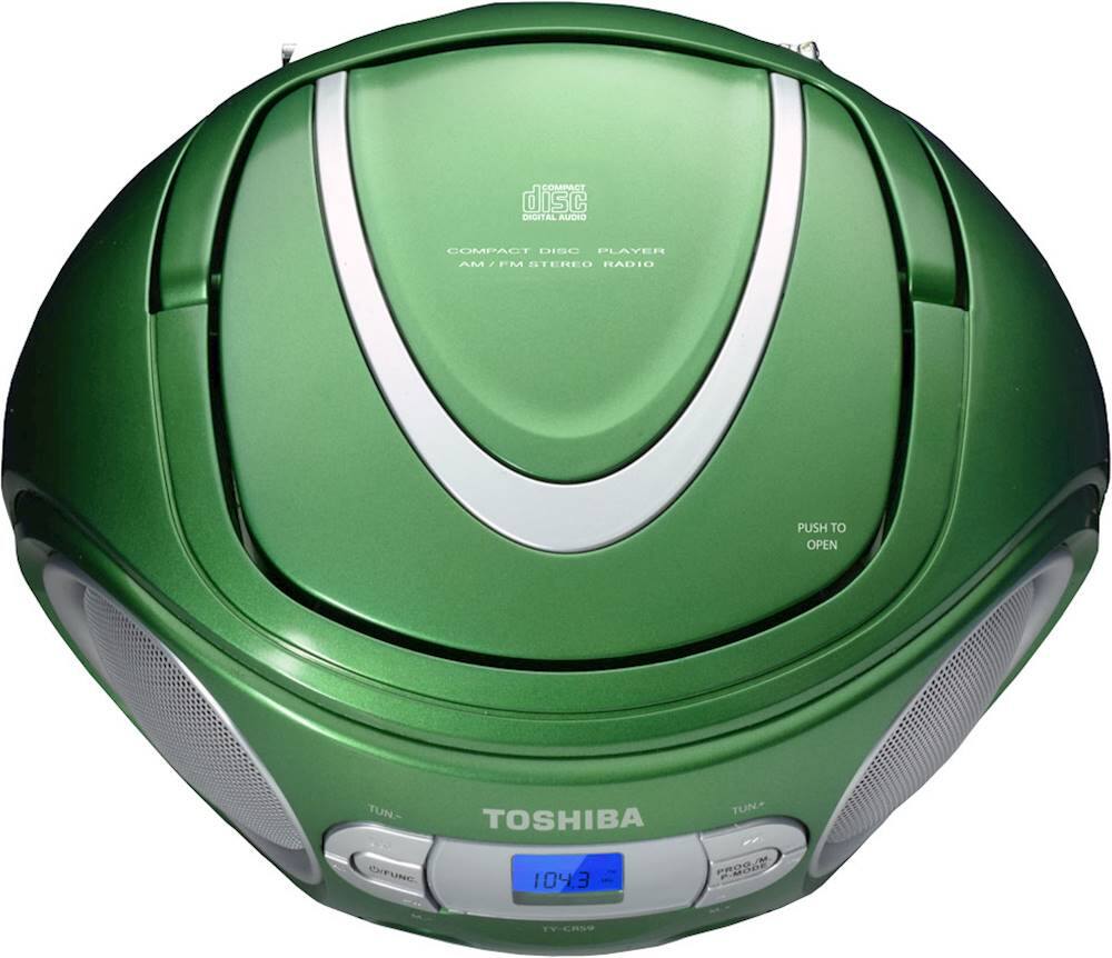 Alt View 11. Toshiba - CD/CD-R/CD-RW Boombox with AM/FM Radio - Green.