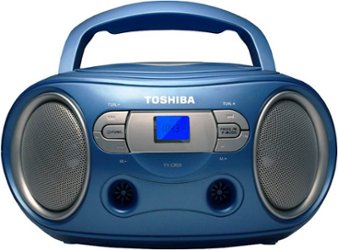 Toshiba - CD/CD-R/CD-RW Boombox with AM/FM Radio - Blue - Front_Zoom