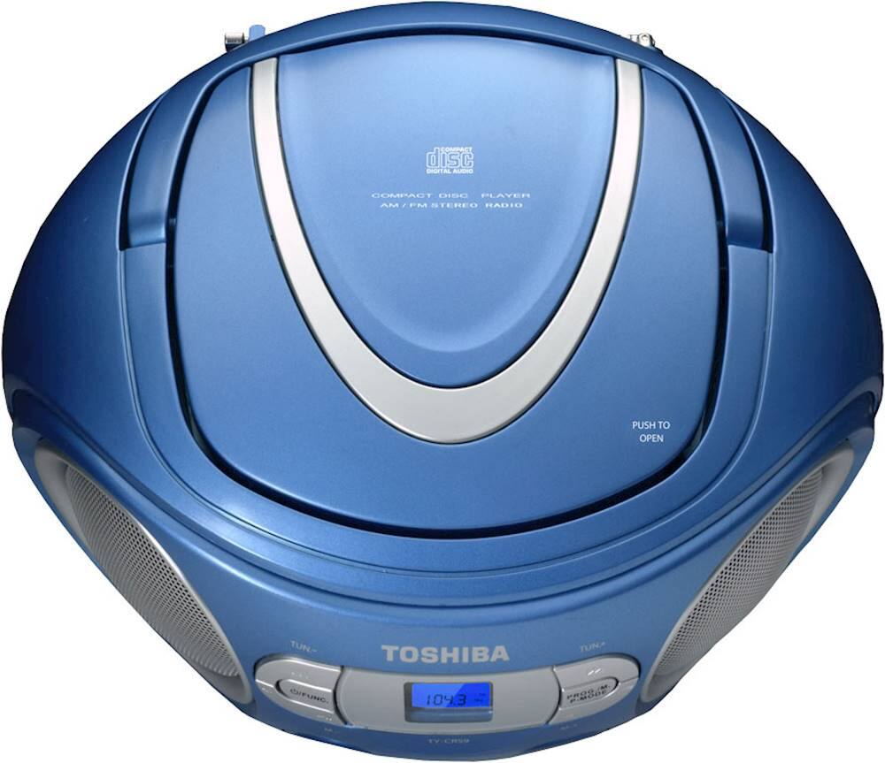 Alt View 11. Toshiba - CD/CD-R/CD-RW Boombox with AM/FM Radio - Blue.