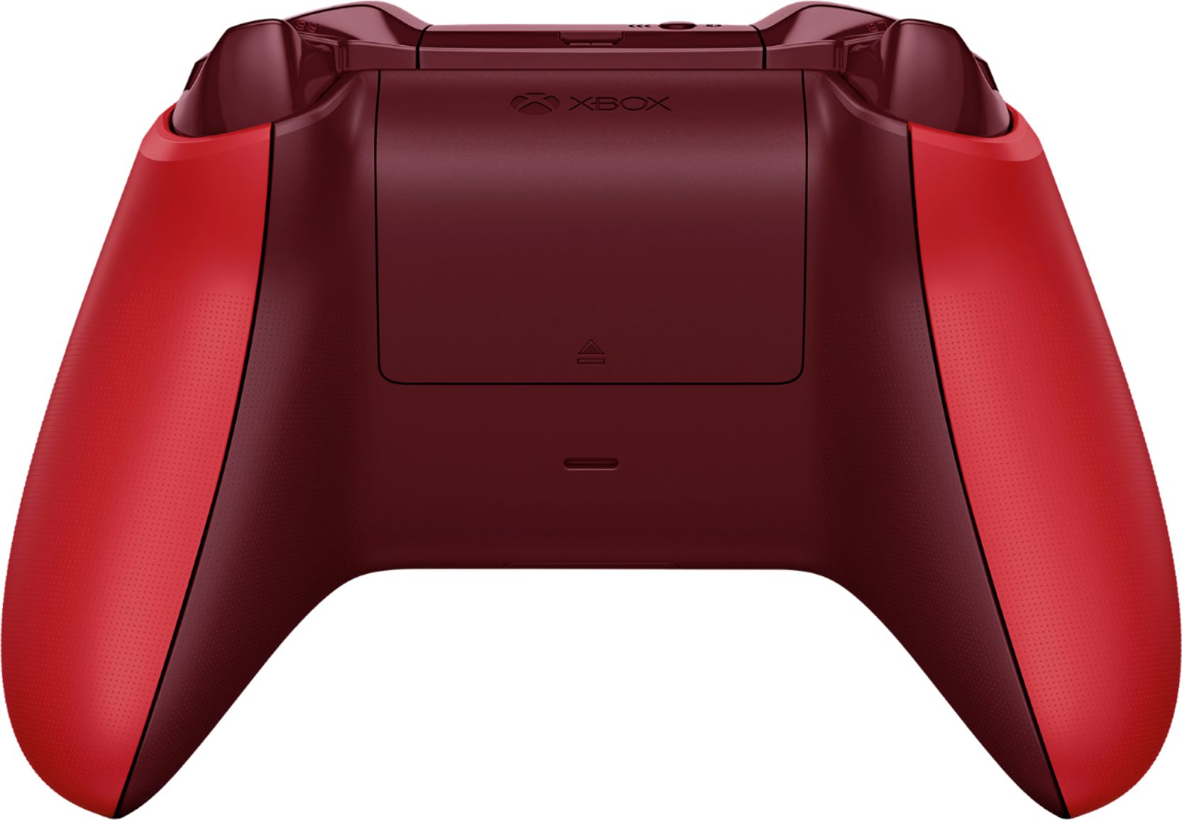 Back View: Microsoft - Geek Squad Certified Refurbished Wireless Controller for Xbox One and Windows 10 - Red