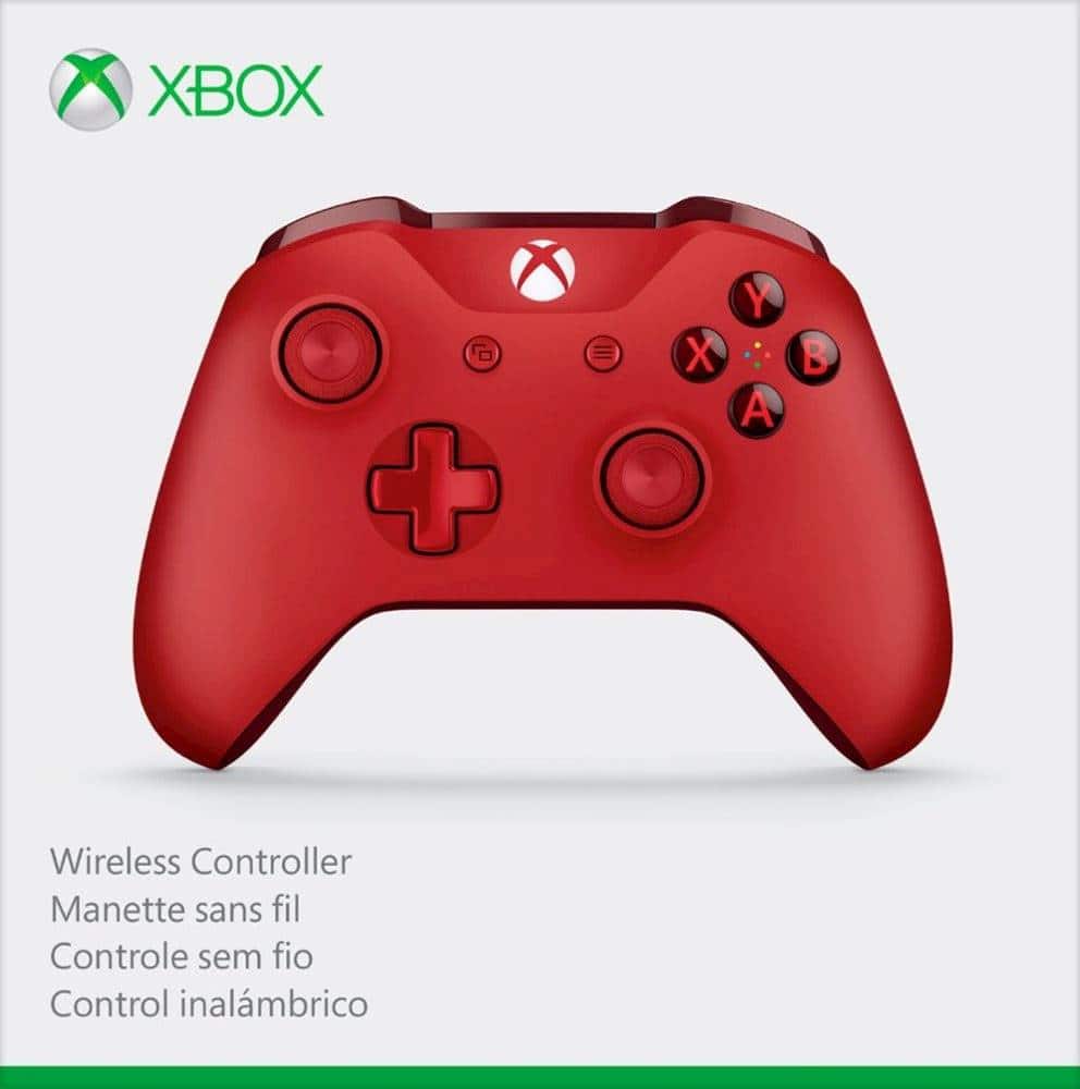 Alt View 11. Microsoft - Geek Squad Certified Refurbished Wireless Controller for Xbox One and Windows 10 - Red.