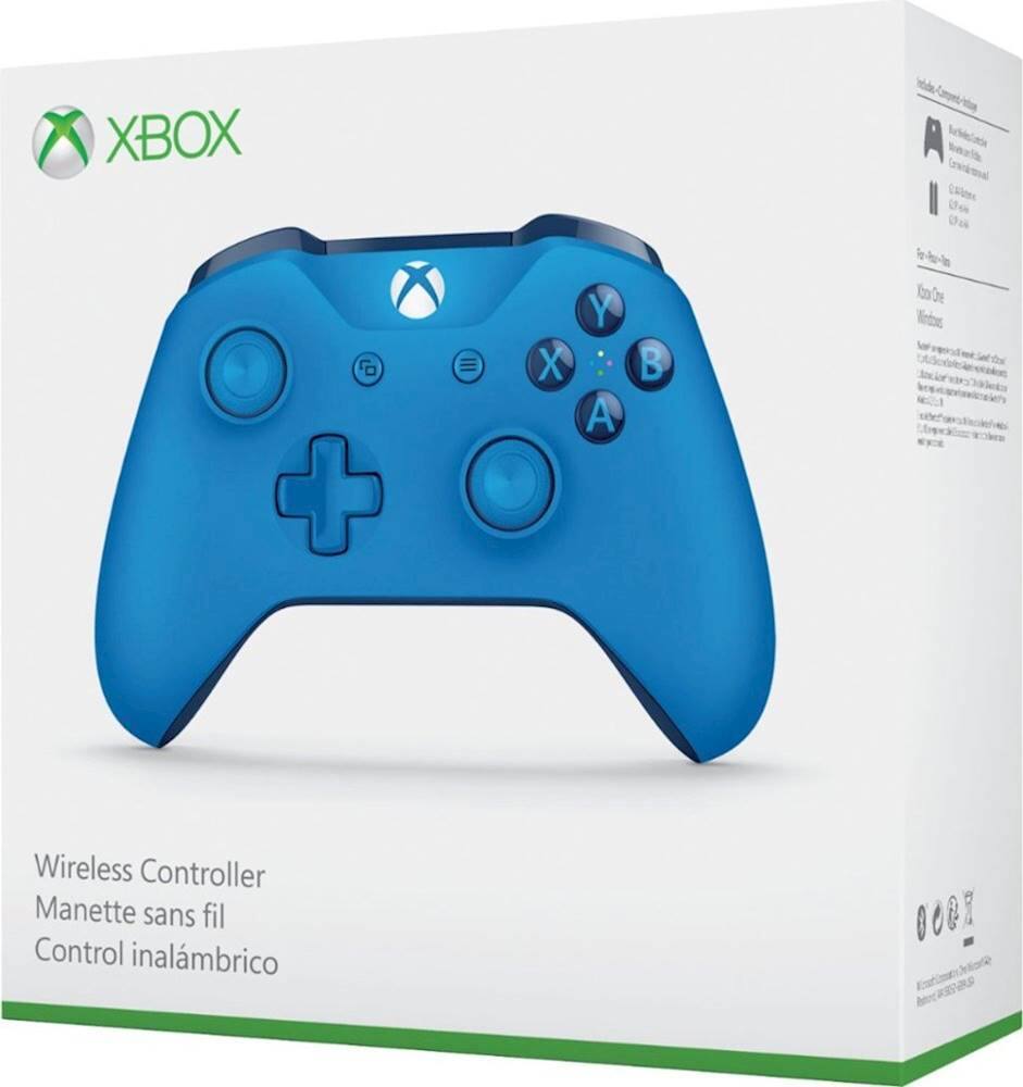 Alt View 12. Microsoft - Geek Squad Certified Refurbished Wireless Controller for Xbox One and Windows 10 - Blue.