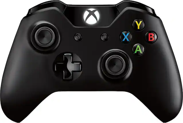 Front. Microsoft - Geek Squad Certified Refurbished Wireless Controller for Xbox One - Black.