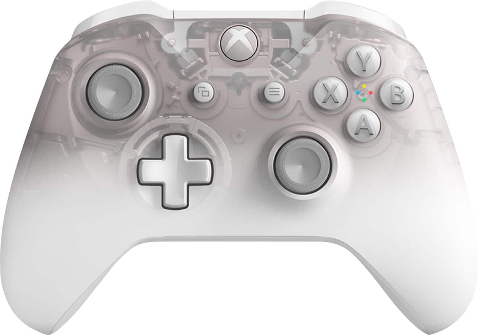 Front. Microsoft - Geek Squad Certified Refurbished Special Edition Wireless Controller for Xbox One and Windows 10 - Phantom White.