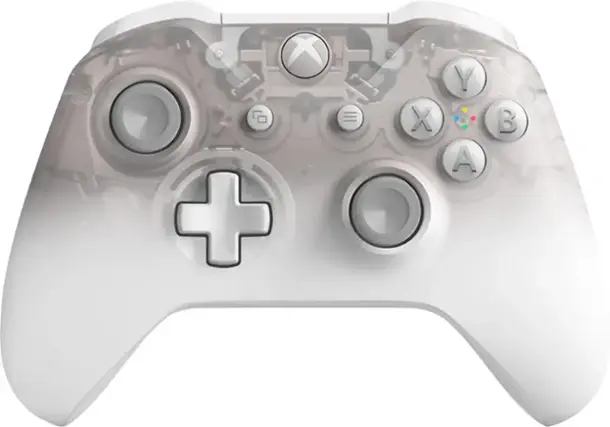 Front. Microsoft - Geek Squad Certified Refurbished Special Edition Wireless Controller for Xbox One and Windows 10 - Phantom White.