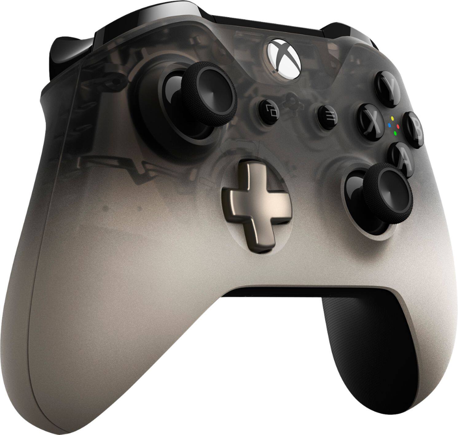 Angle. Microsoft - Geek Squad Certified Refurbished Special Edition Wireless Controller for Xbox One and Windows 10 - Phantom Black.