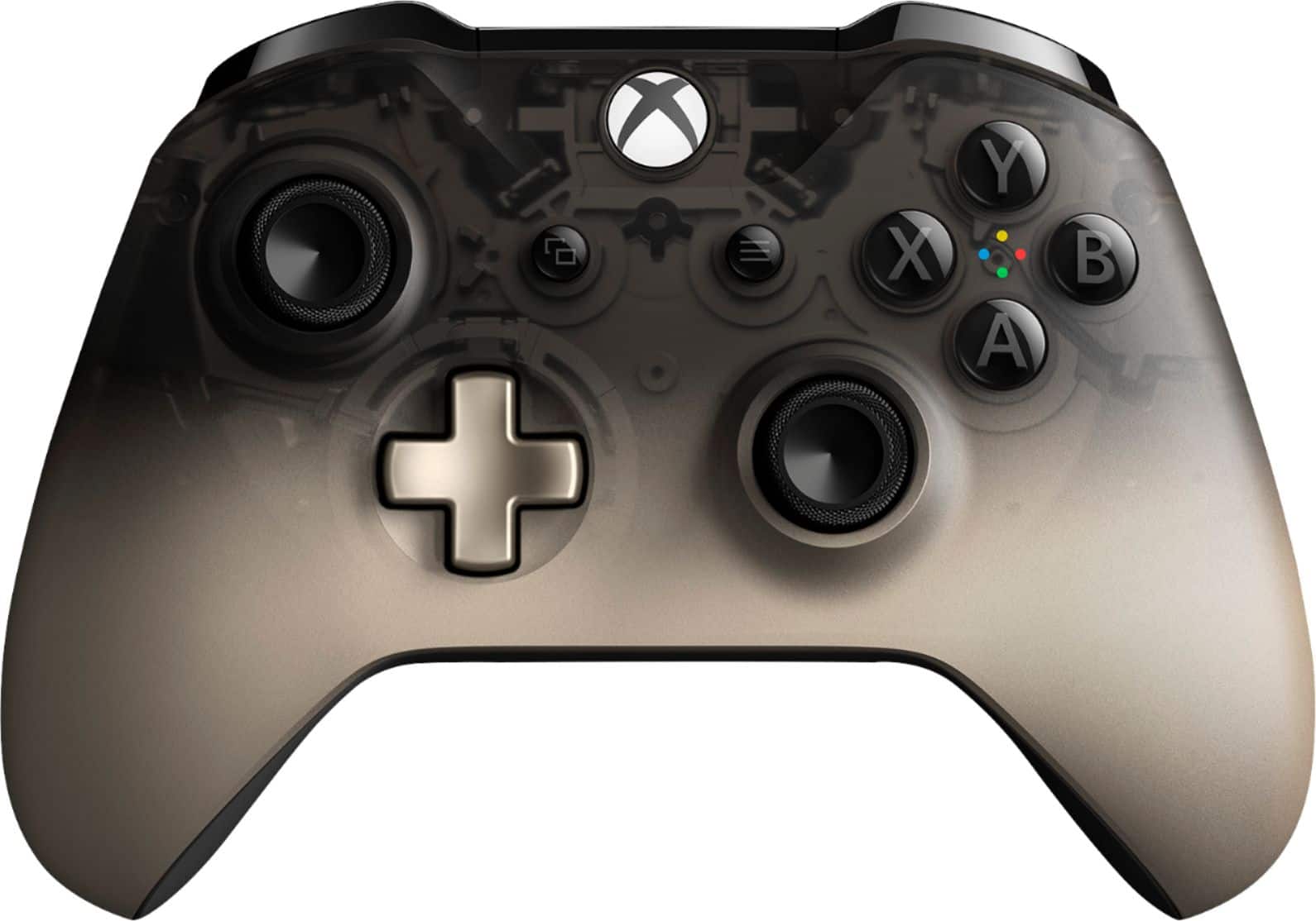 Front. Microsoft - Geek Squad Certified Refurbished Special Edition Wireless Controller for Xbox One and Windows 10 - Phantom Black.